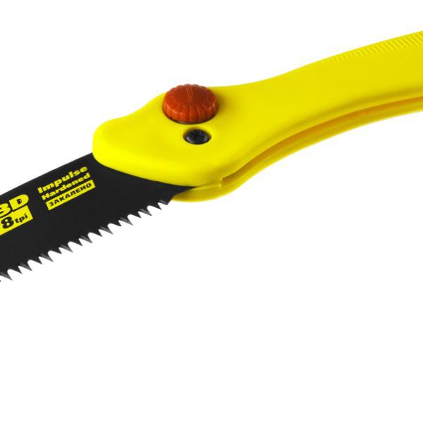 Ножовка складная походная (пила) STAYER Cobra CAMP160 мм, 8TPI, 3D японский зуб, пиление "на себя", быстрый и точный рез сырой древесины, тефлон покр