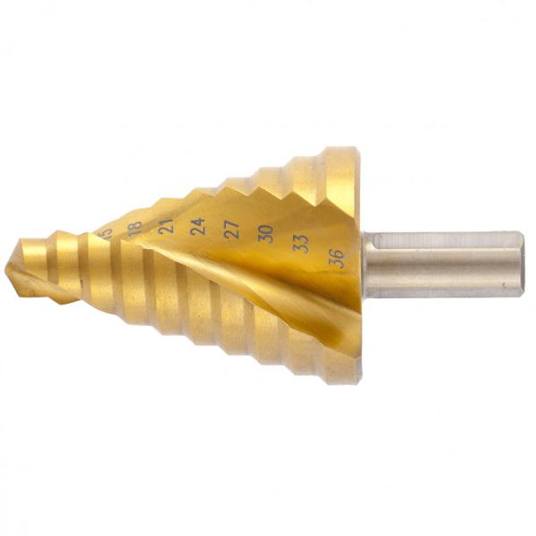 Сверло ступенчатое, 9-12-15-18-21-24-27-30-33-36 мм, HSS, спир. проф, Matrix 72358